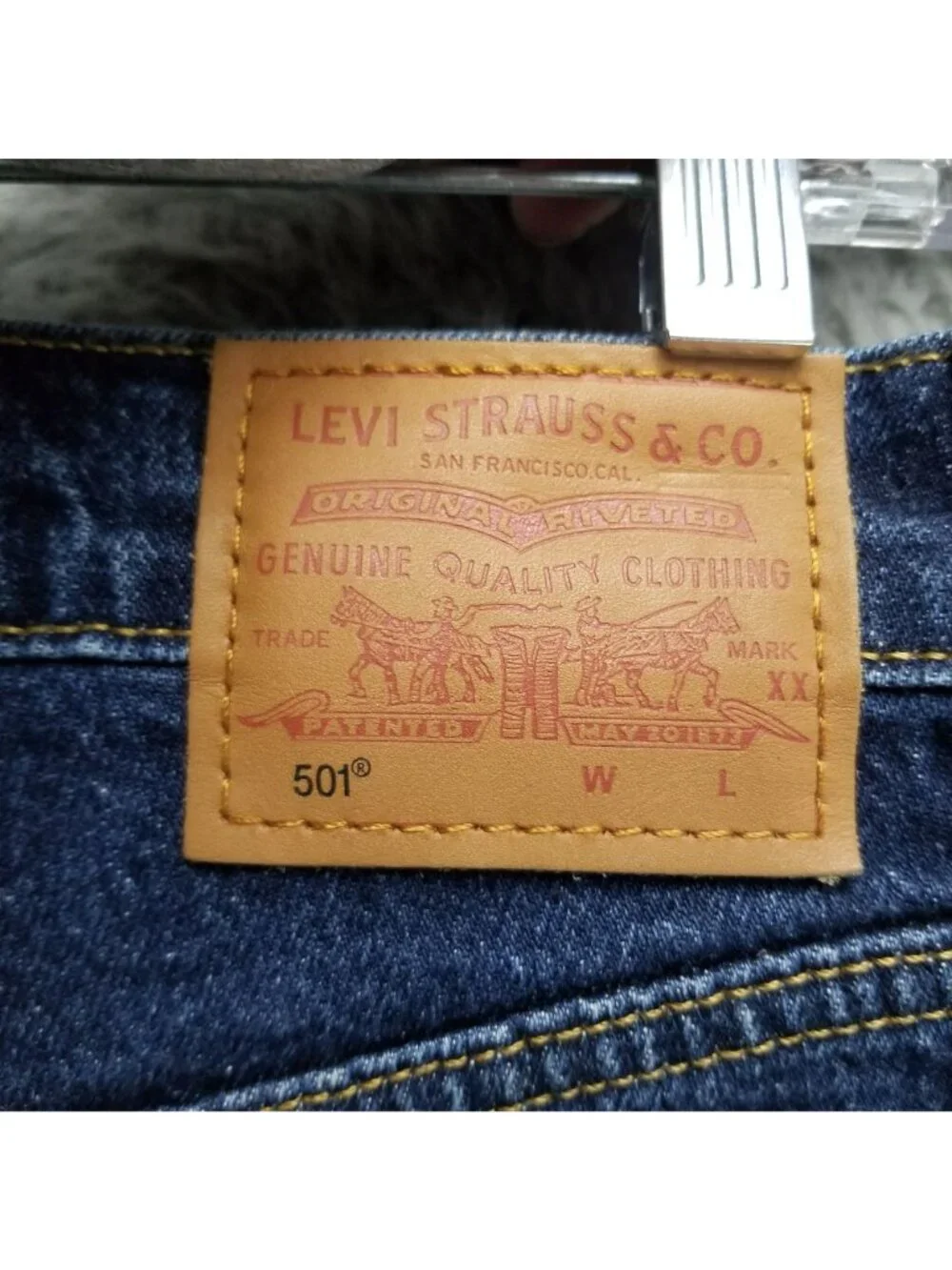 Levis Shorts Womens 28 Blue 501 Premium Stretch Denim Button Fly Jorts *Read*